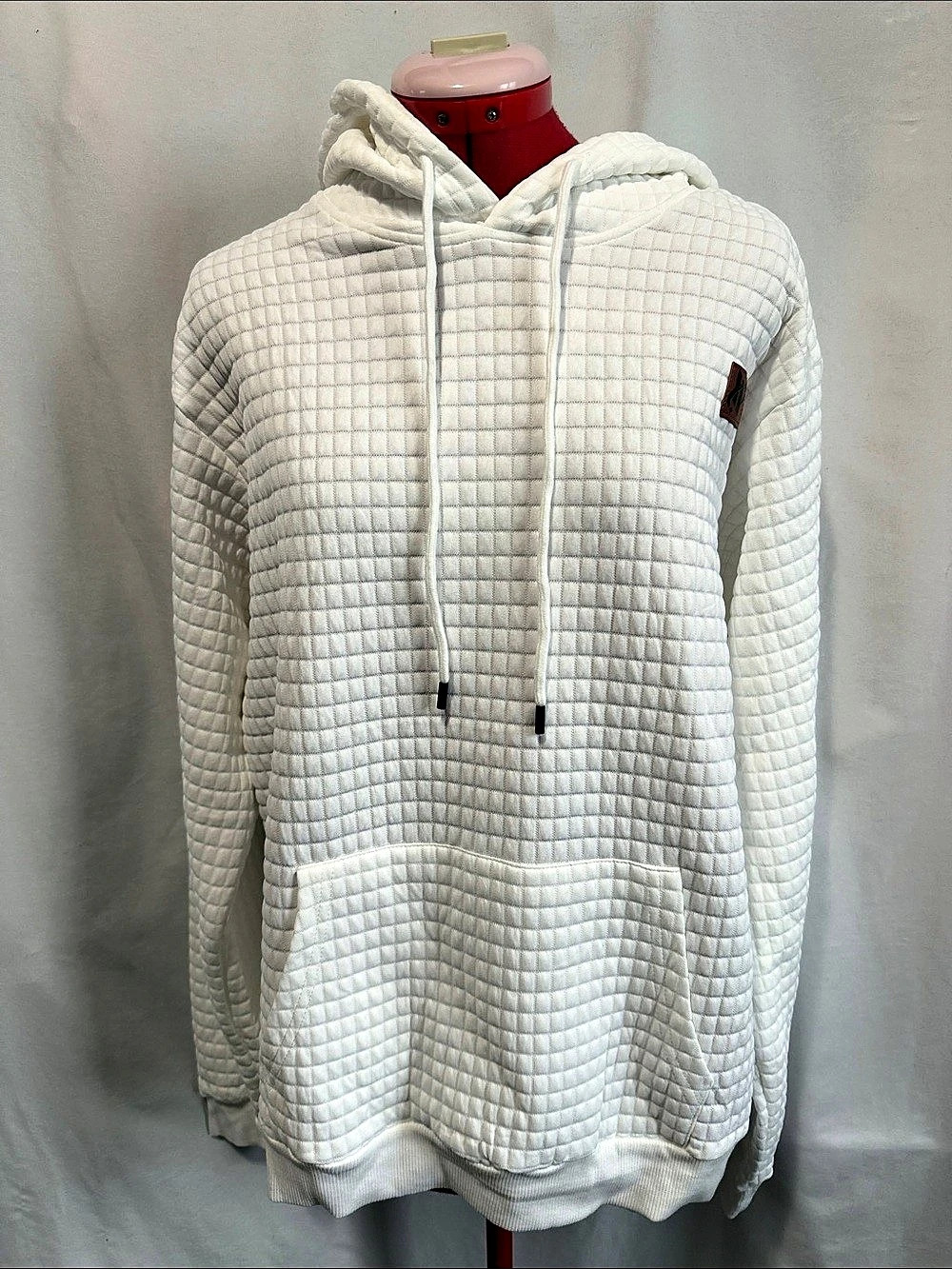 Quilted Hoodie in White Medium Like New